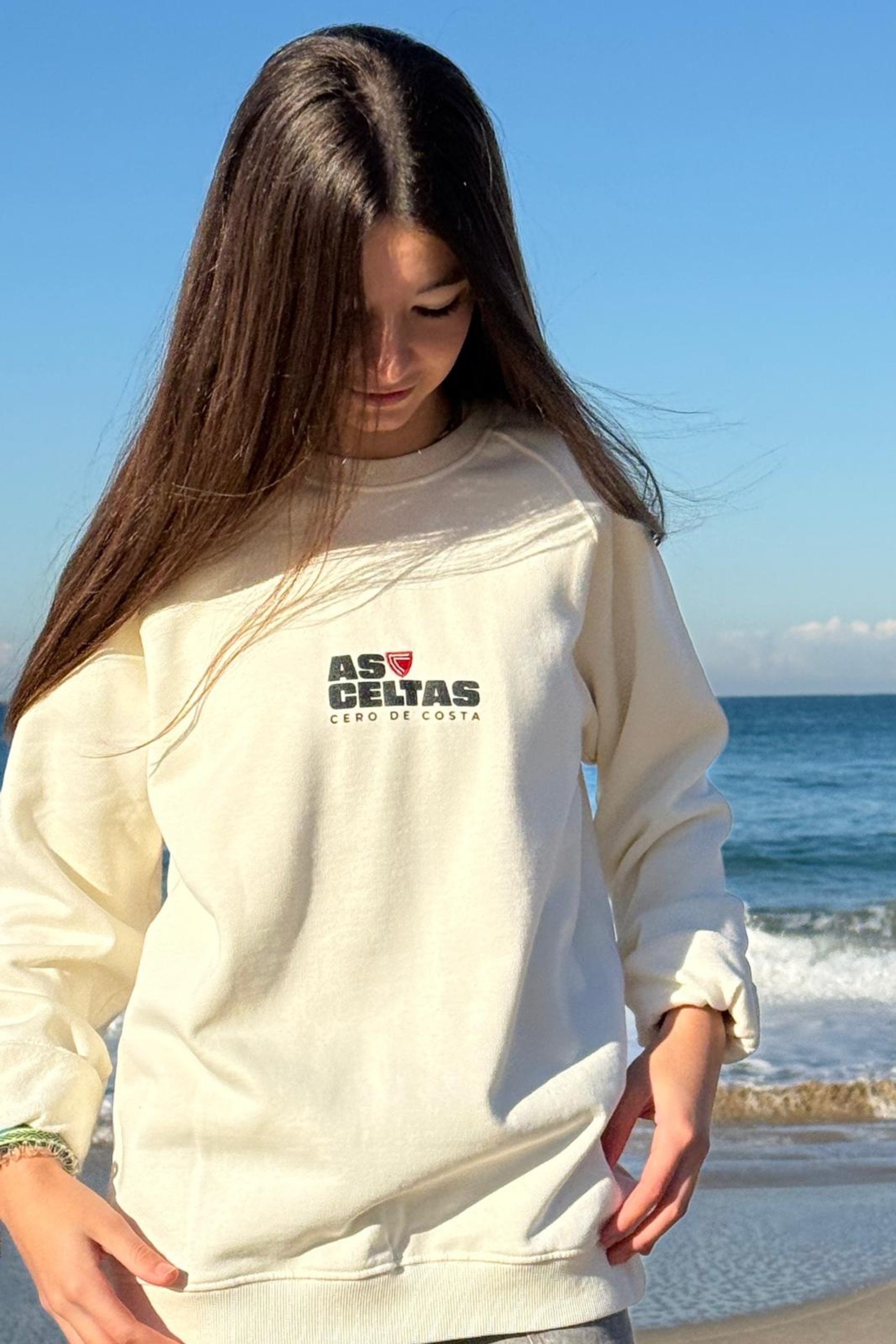 SUDADERA BLANCO/ROJO "AS CELTAS"