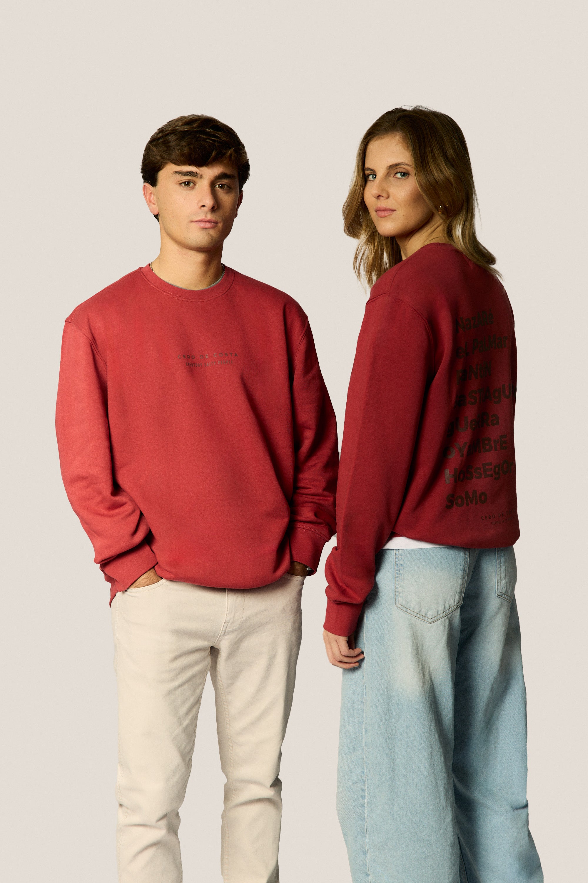 SUDADERA ROJO/GRANATE "CERO DE COSTA NAZARÉ"