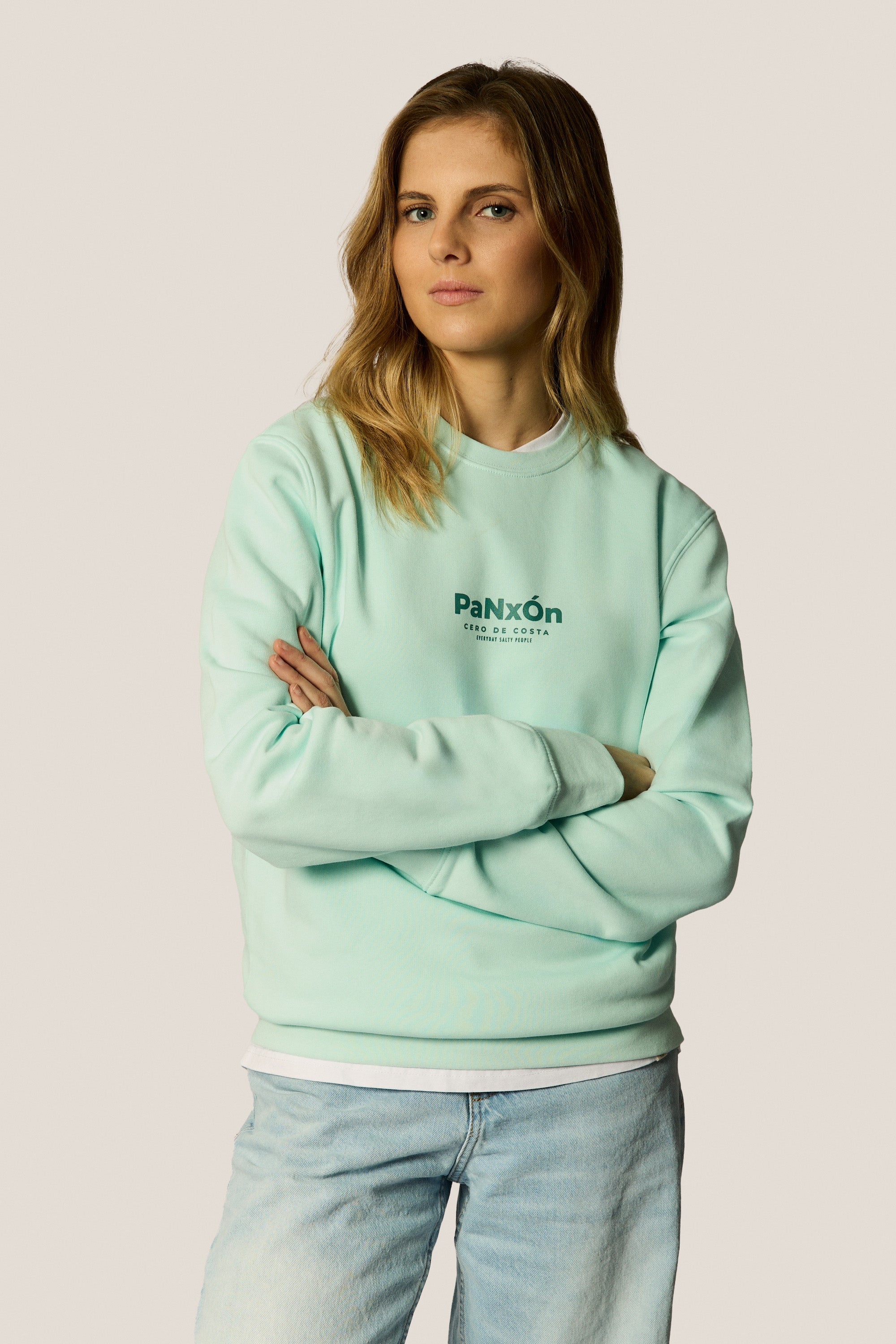 SUDADERA VERDE AGUA/AZUL "PANXÓN"