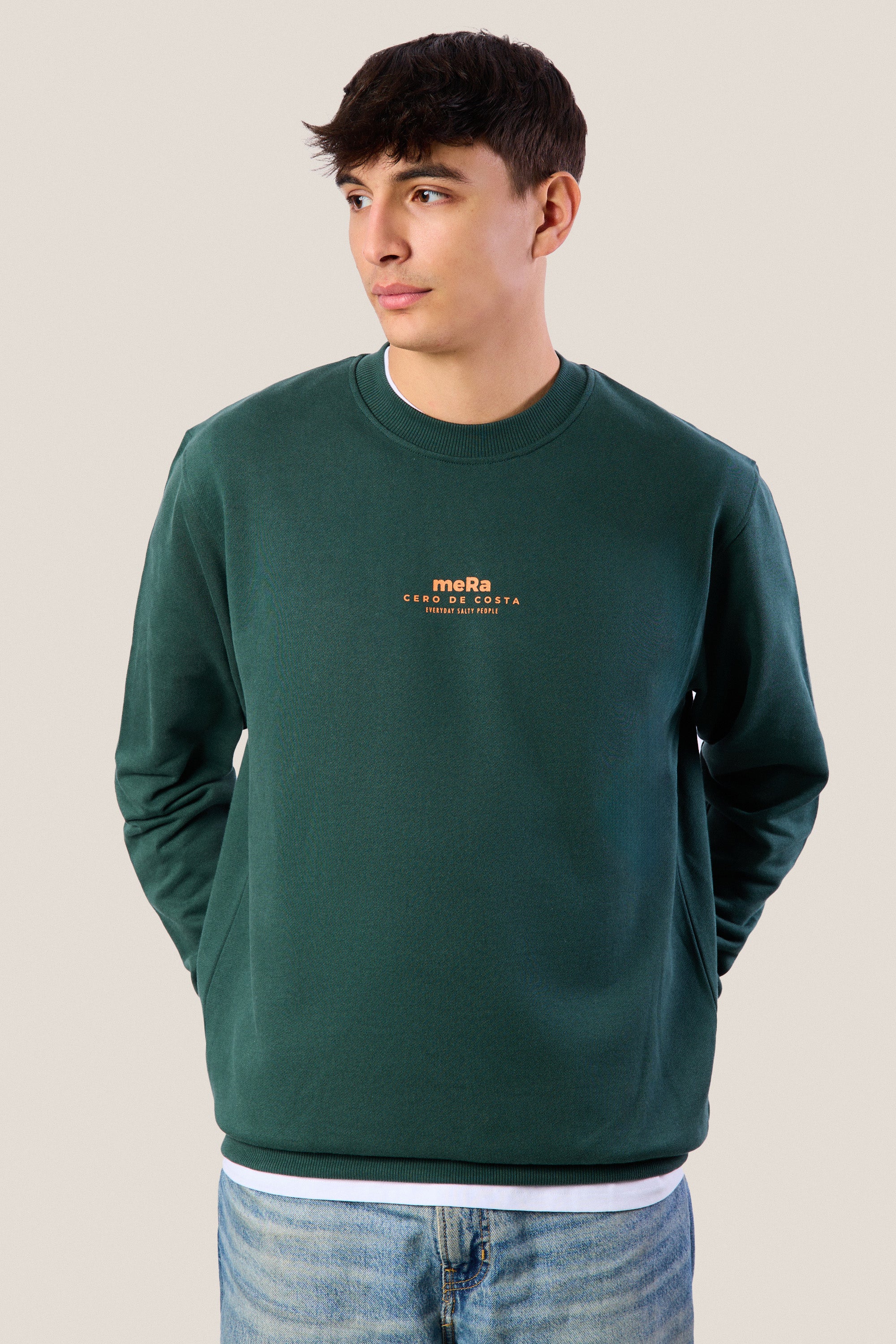 SUDADERA VERDE/NARANJA 