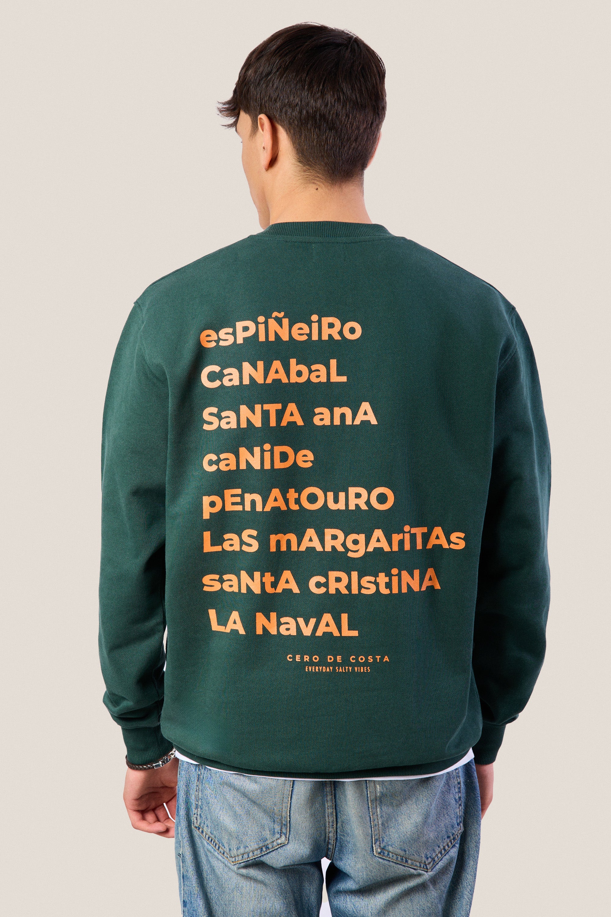 SUDADERA VERDE/NARANJA 