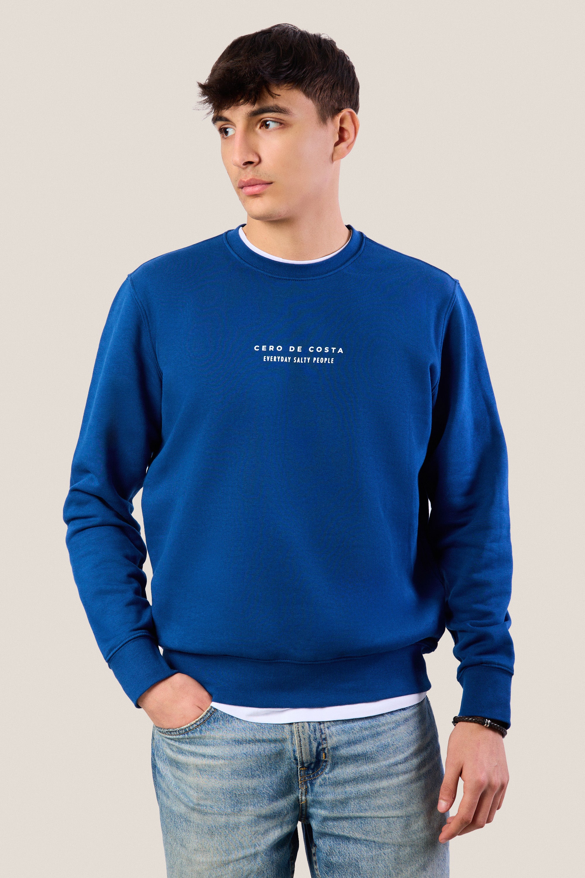 SUDADERA AZUL/BLANCO 