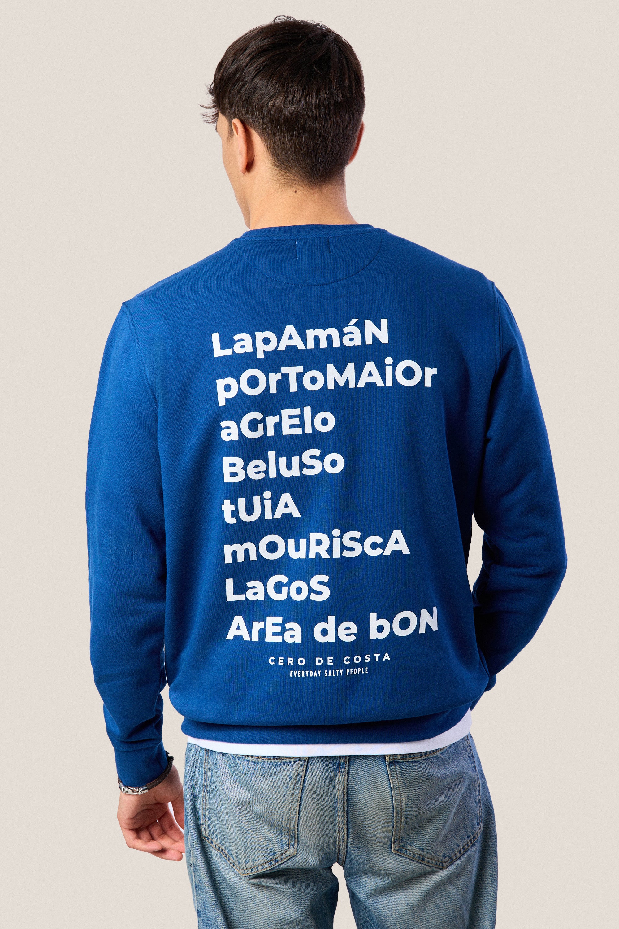 SUDADERA AZUL/BLANCO 