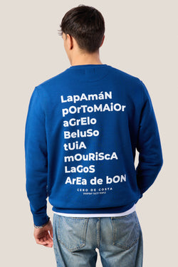 SUDADERA AZUL/BLANCO "BUEU"