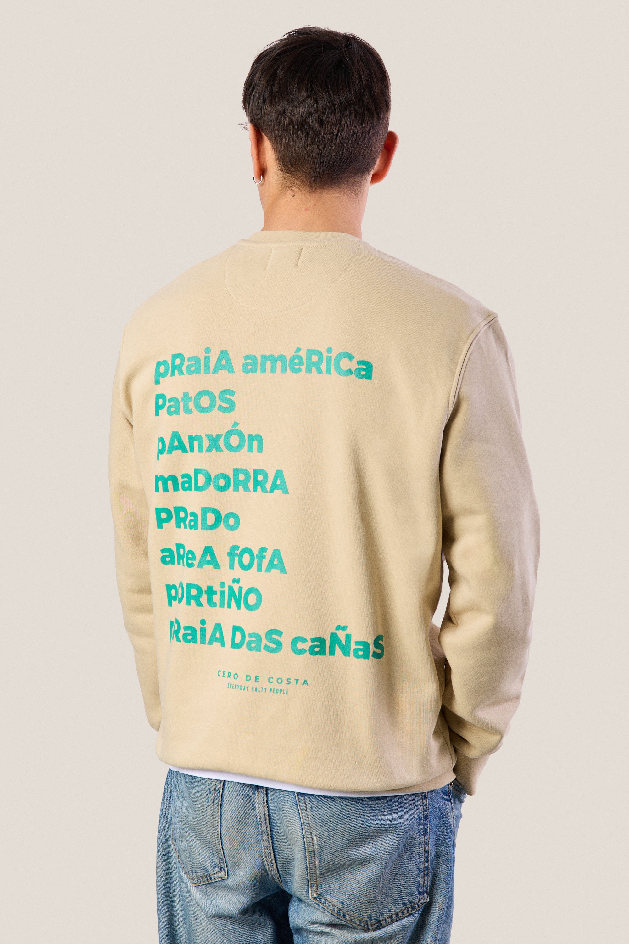 SUDADERA ARENA/VERDE 