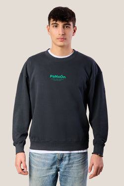 SUDADERA ANTRACITA/VERDE "PANXÓN"