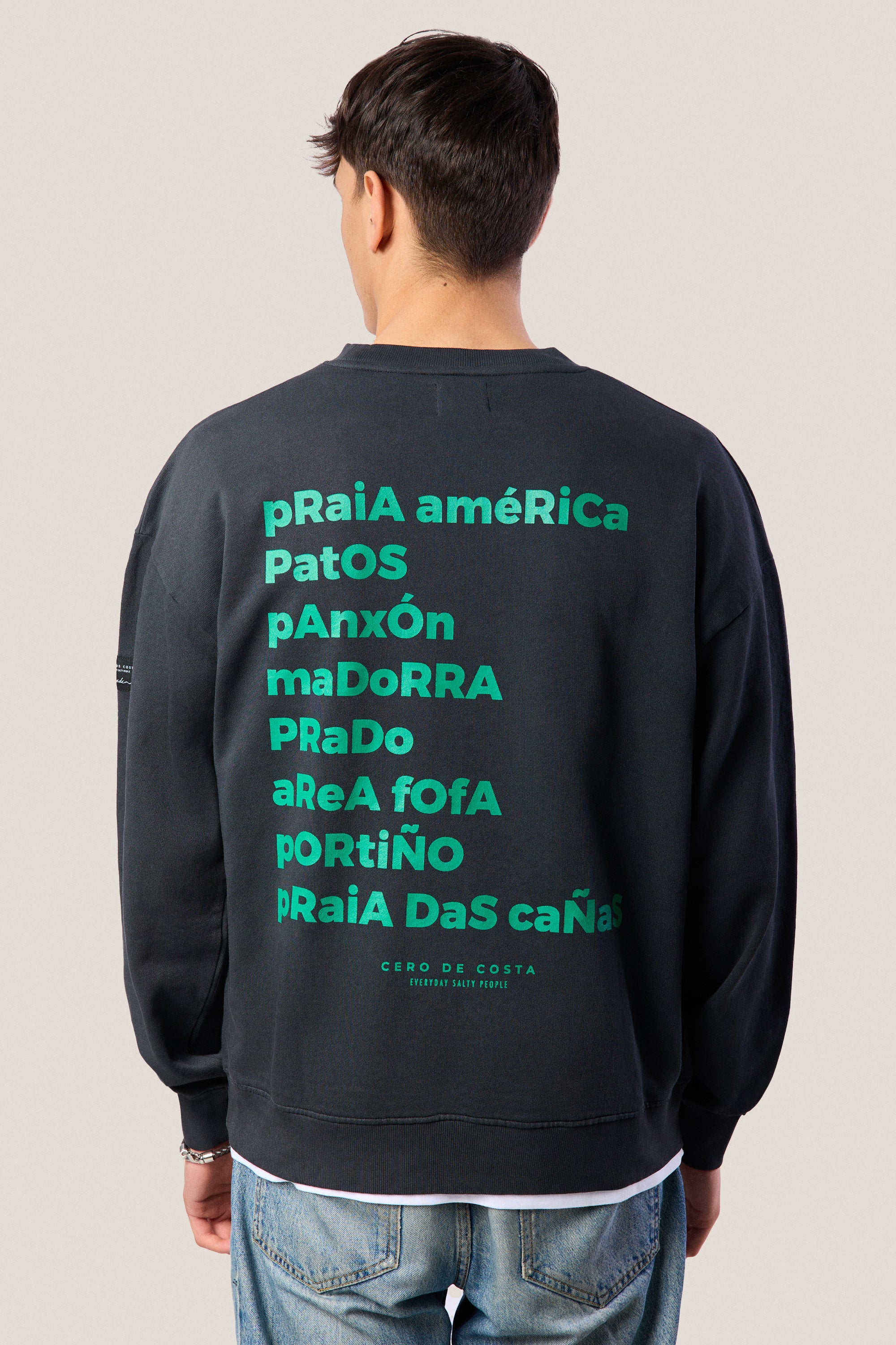 SUDADERA ANTRACITA/VERDE 