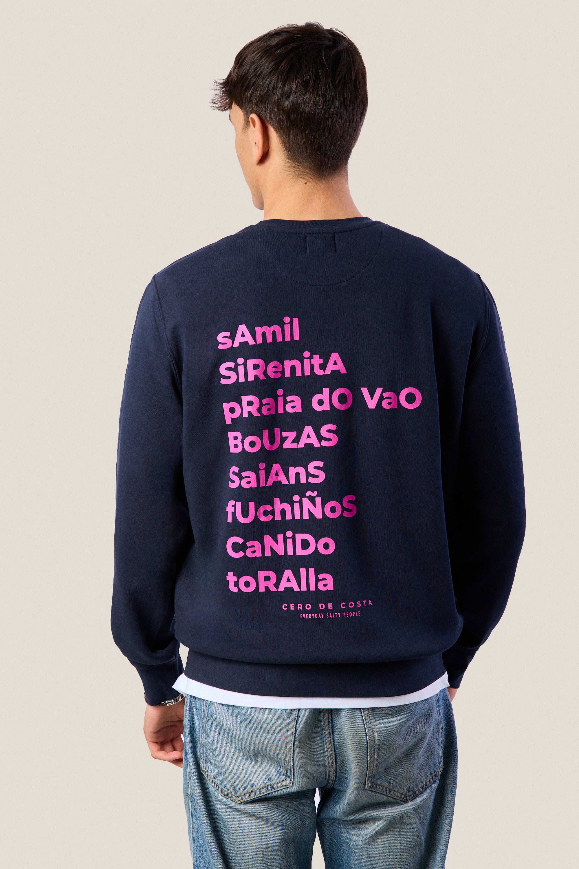 SUDADERA MARINO/FUCSIA 