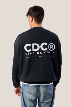 SUDADERA NEGRO/BLANCO “CDC” SIN PLAYAS