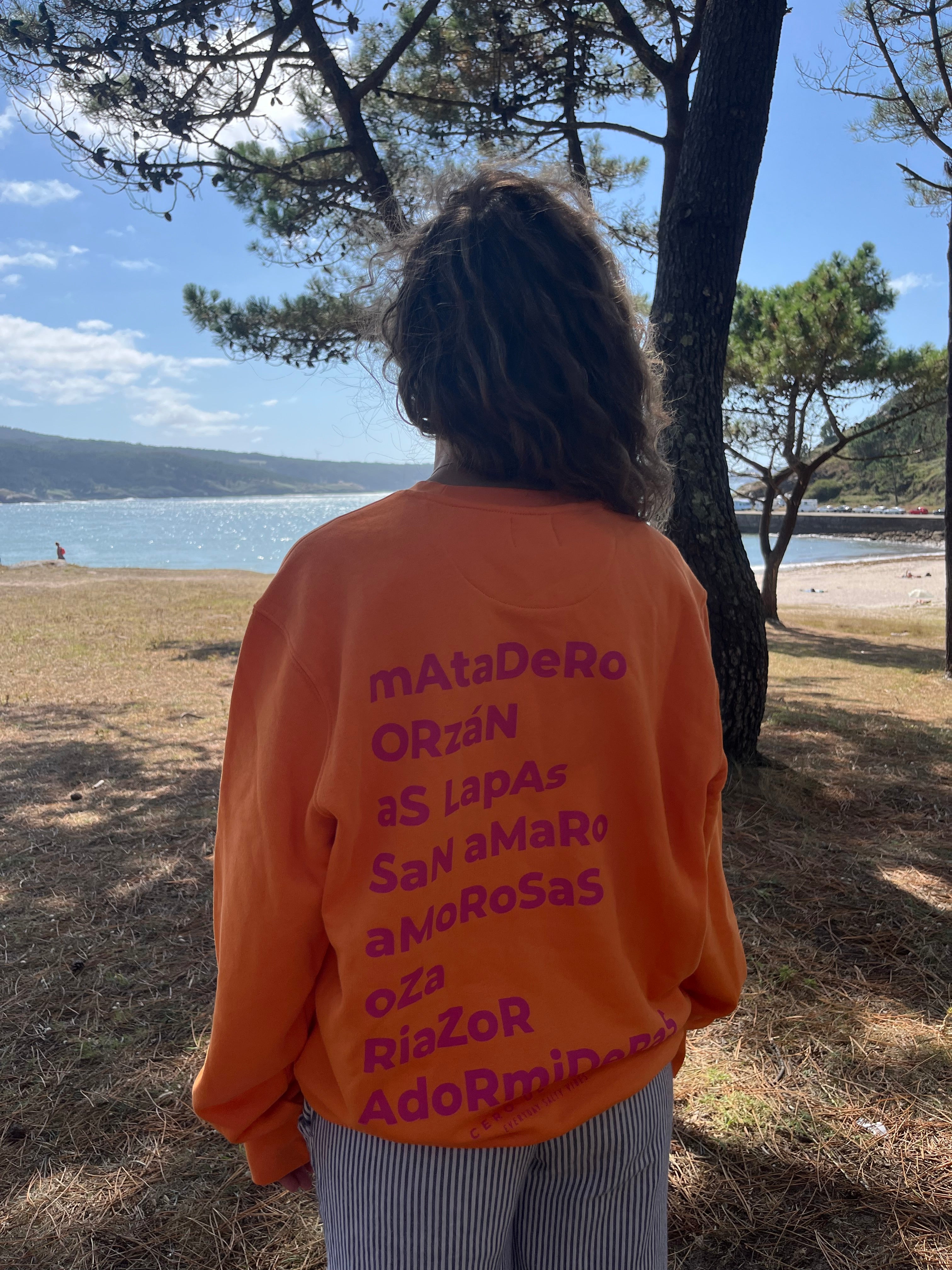 SUDADERA NARANJA/FUCSIA 