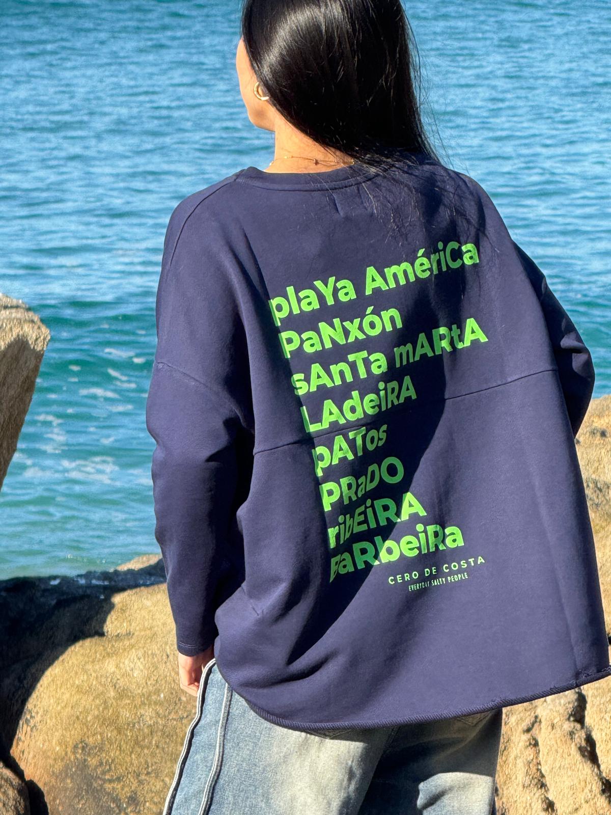 SUDADERA MARINO/VERDE 