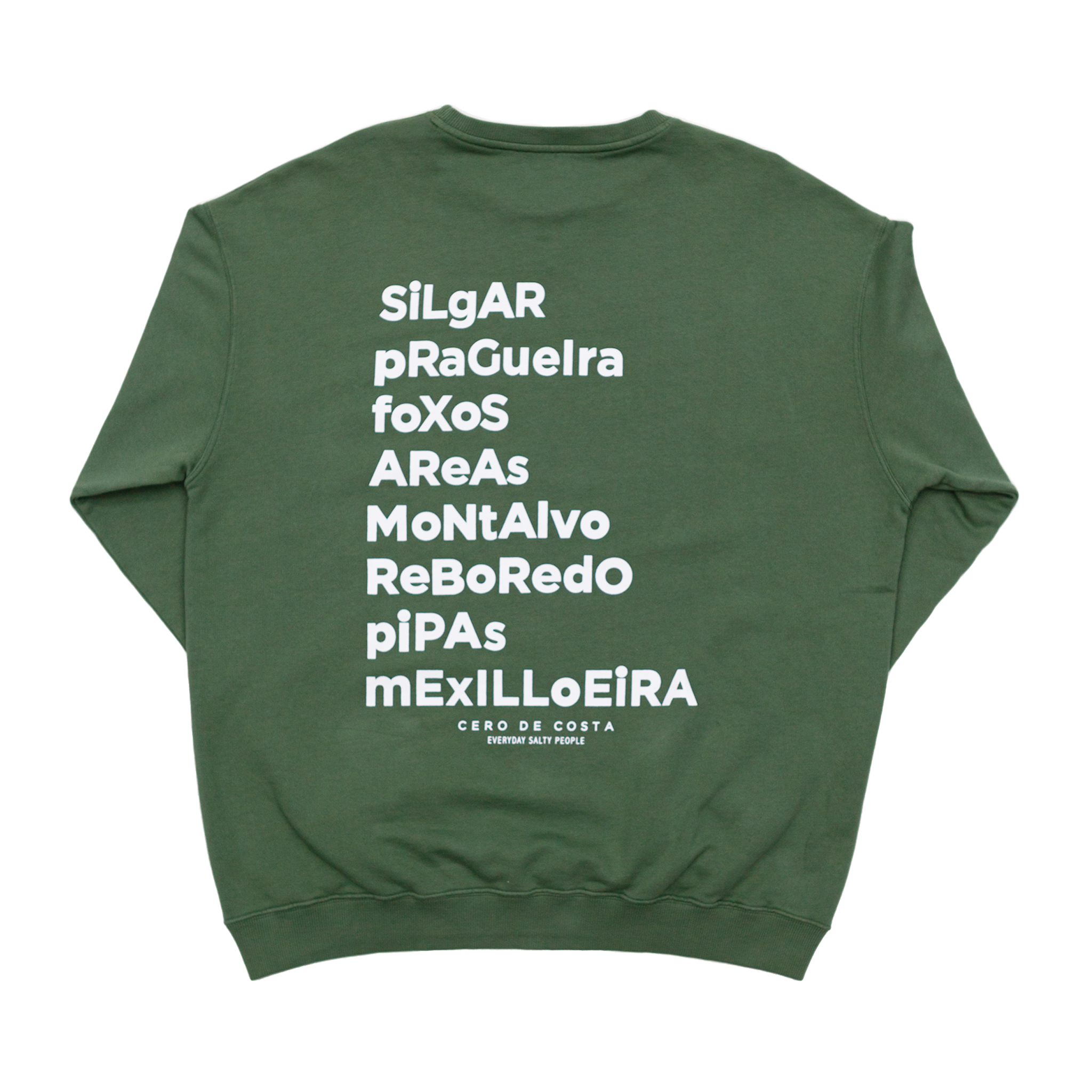 SUDADERA OVERSIZED VERDE/BLANCO 