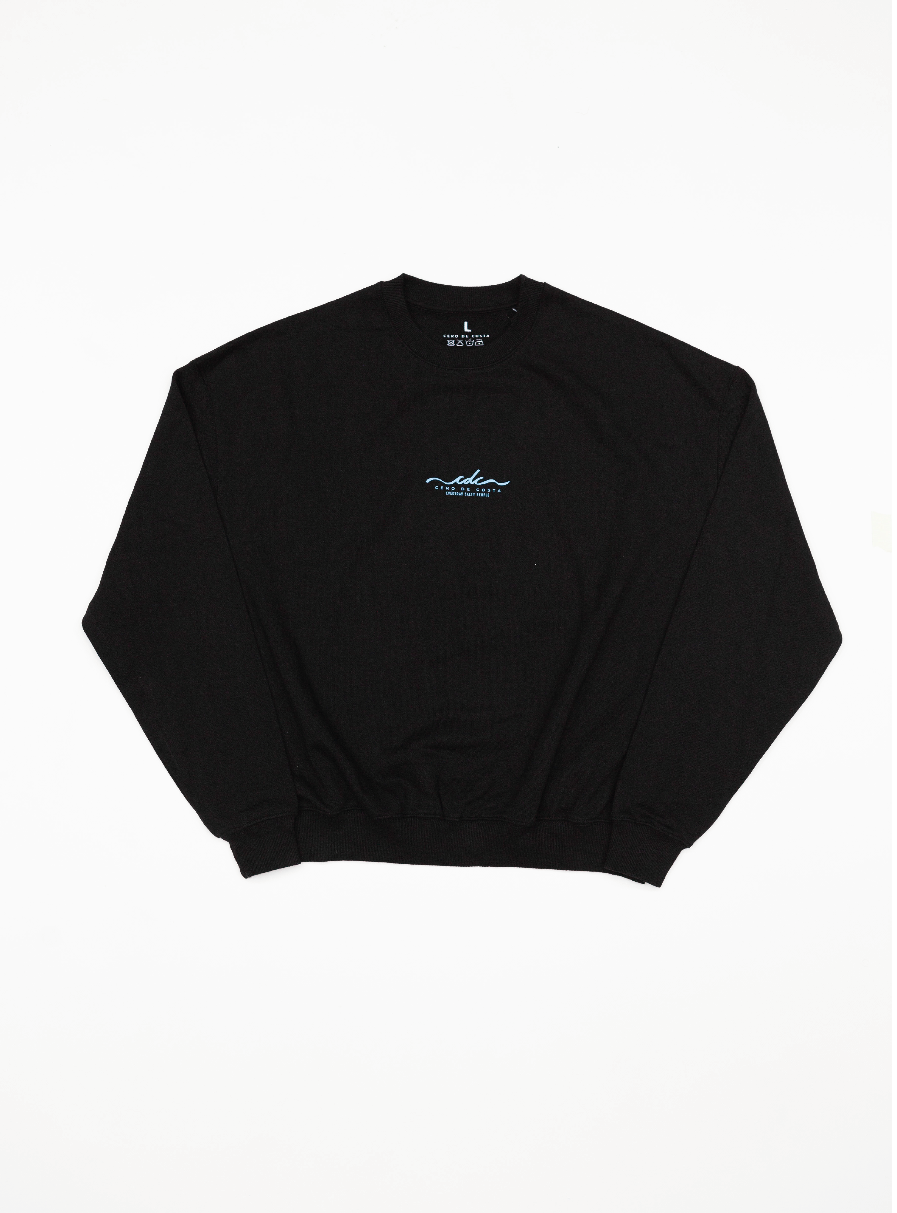 SUDADERA OVERSIZED NEGRO/CIAN 