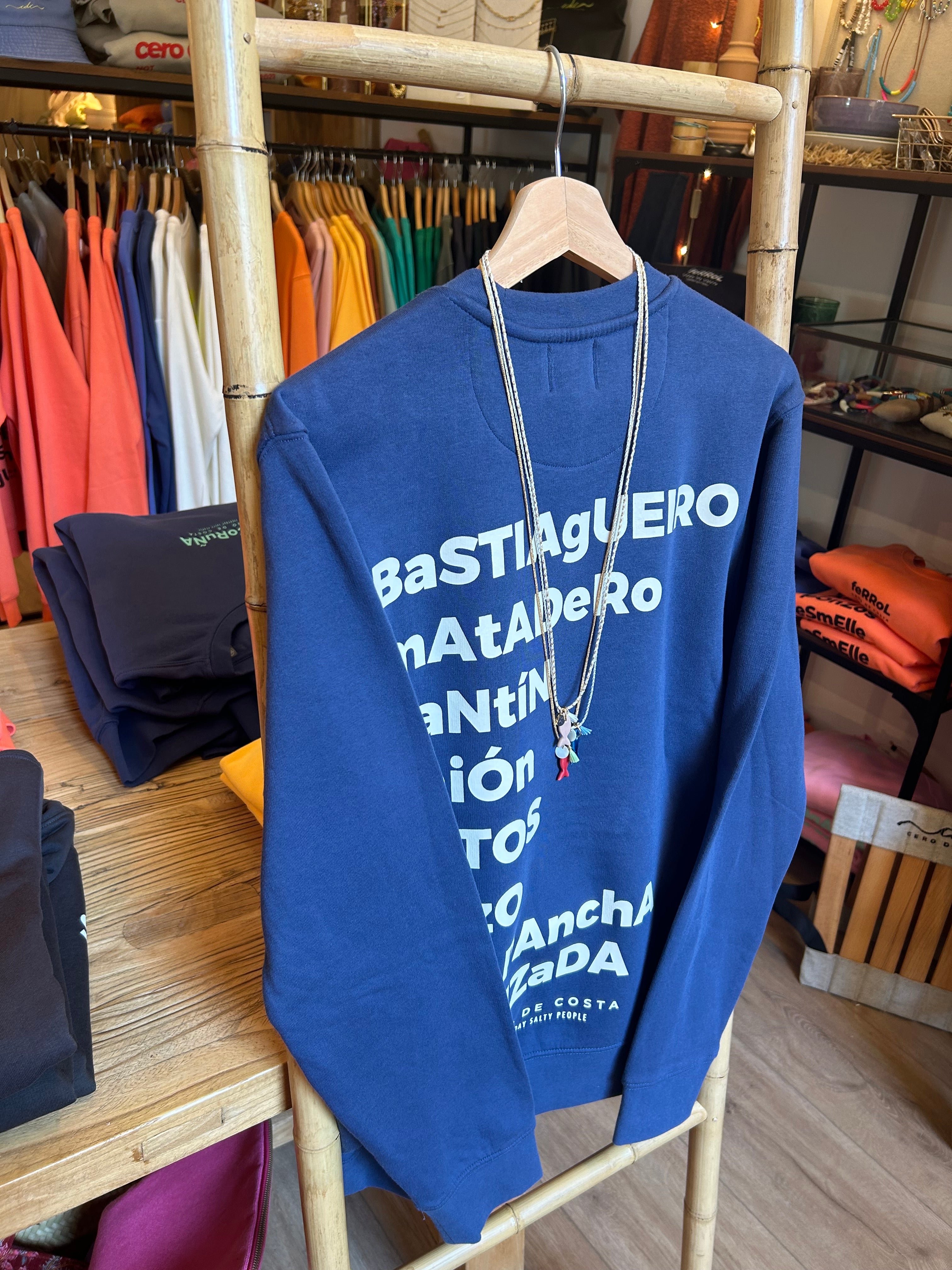 SUDADERA AZUL/BLANCO 