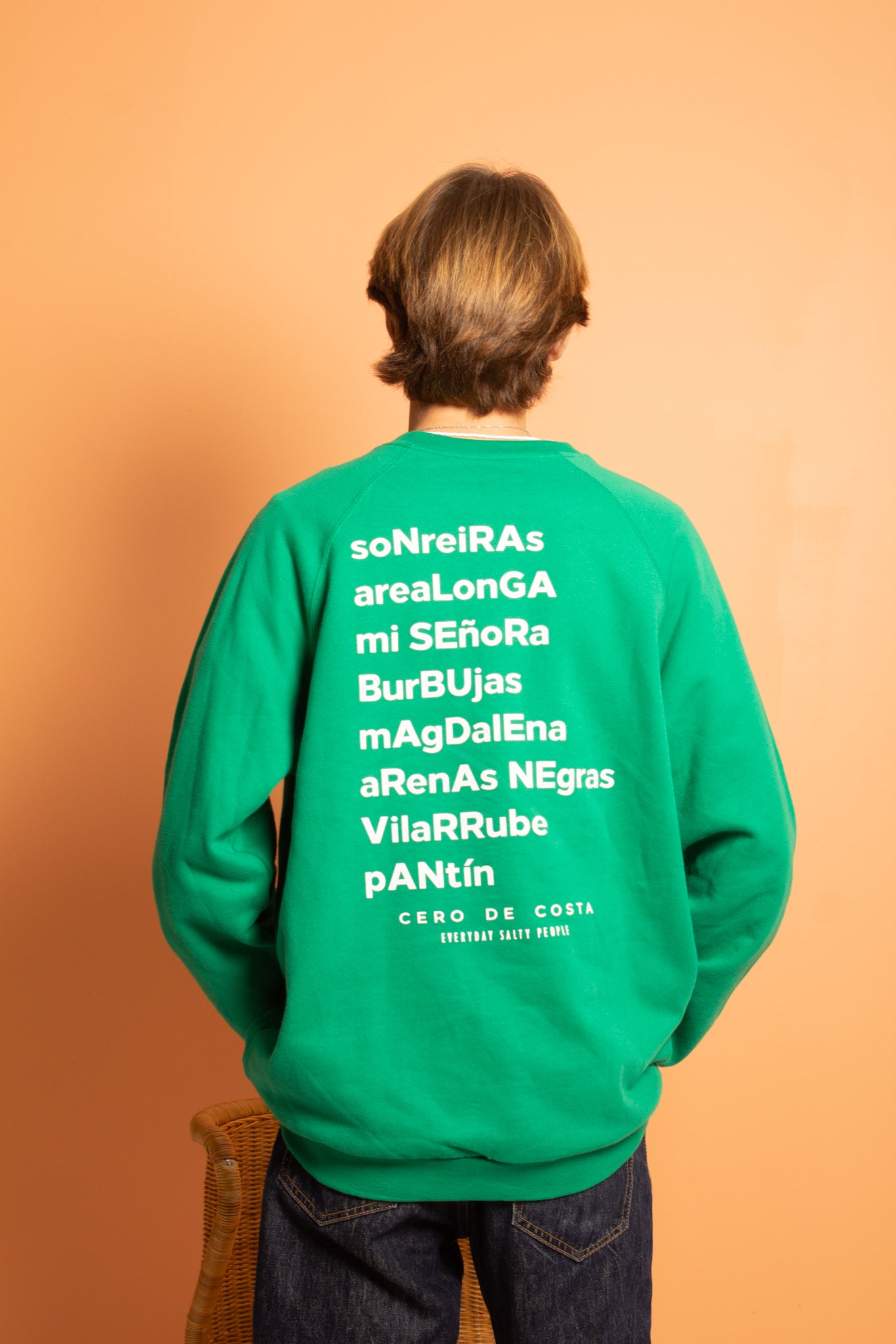 SUDADERA VERDE/BLANCO 