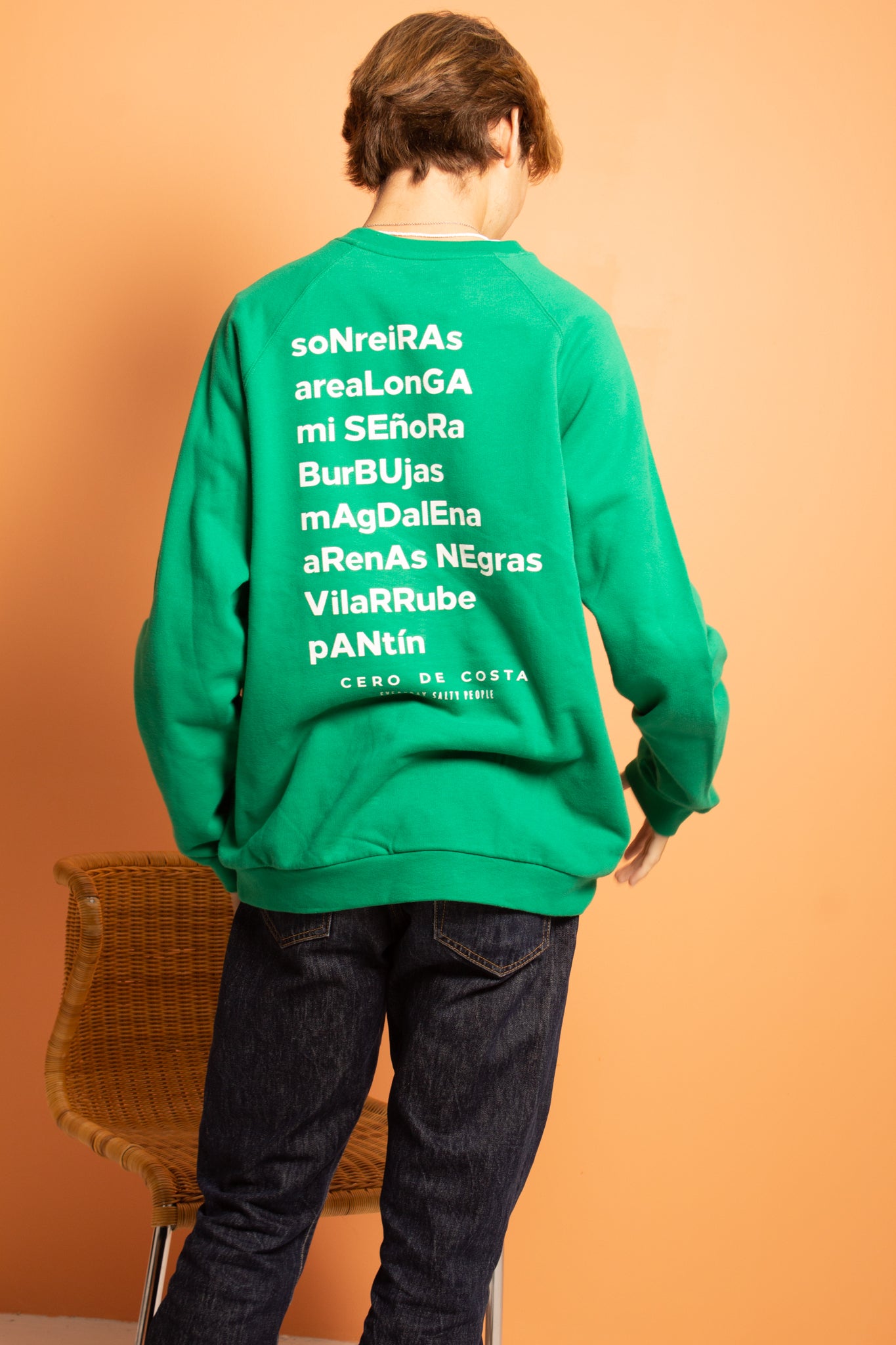 SUDADERA VERDE/BLANCO 