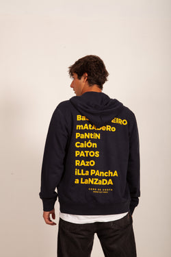 SUDADERA CREMALLERA MARINO/AMARILLO PLAYAS SURF