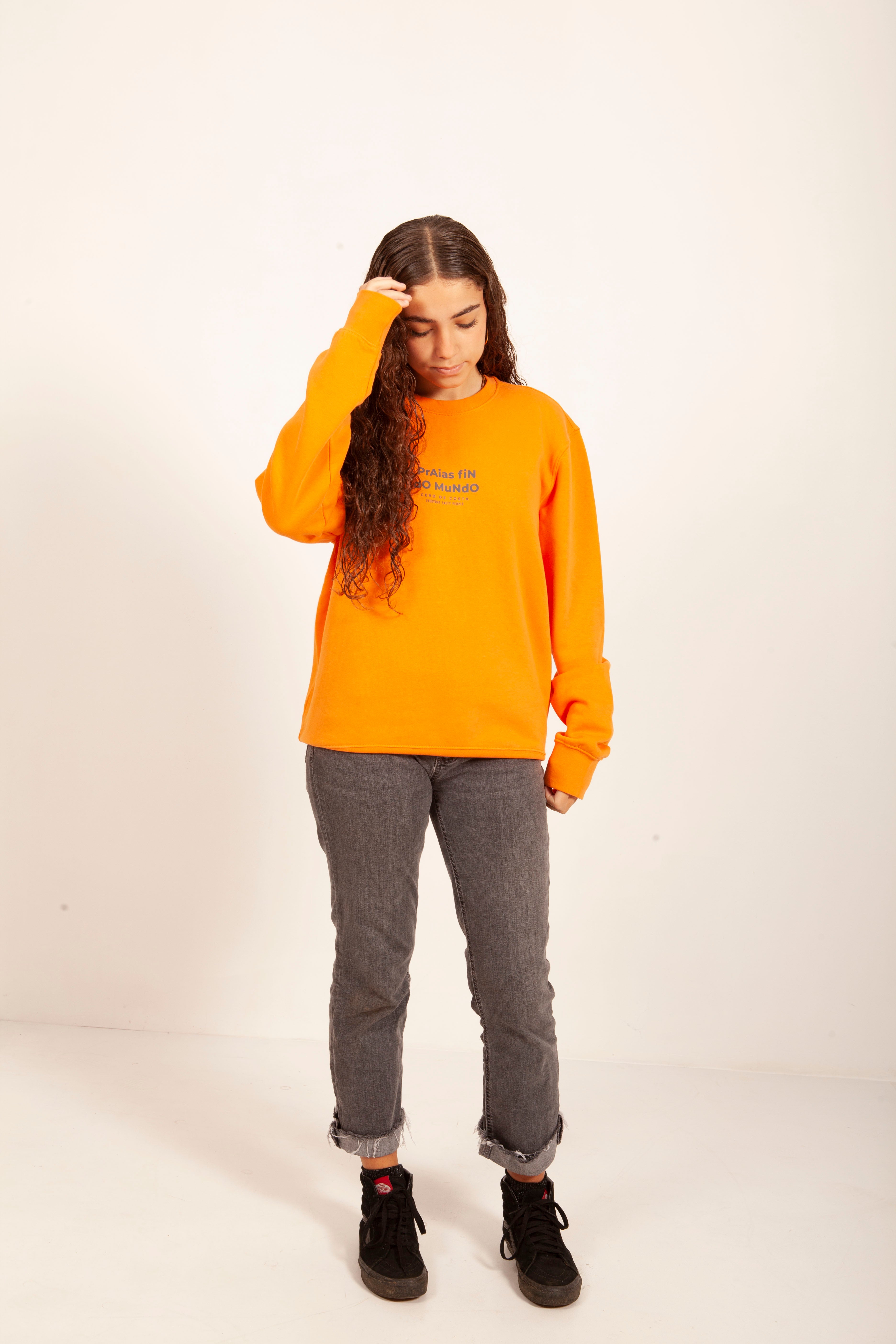 SUDADERA NARANJA/ANTRACITA 