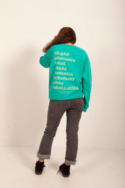 SUDADERA VERDE MENTA/VERDE "SANXENXO" SIN CAPUCHA