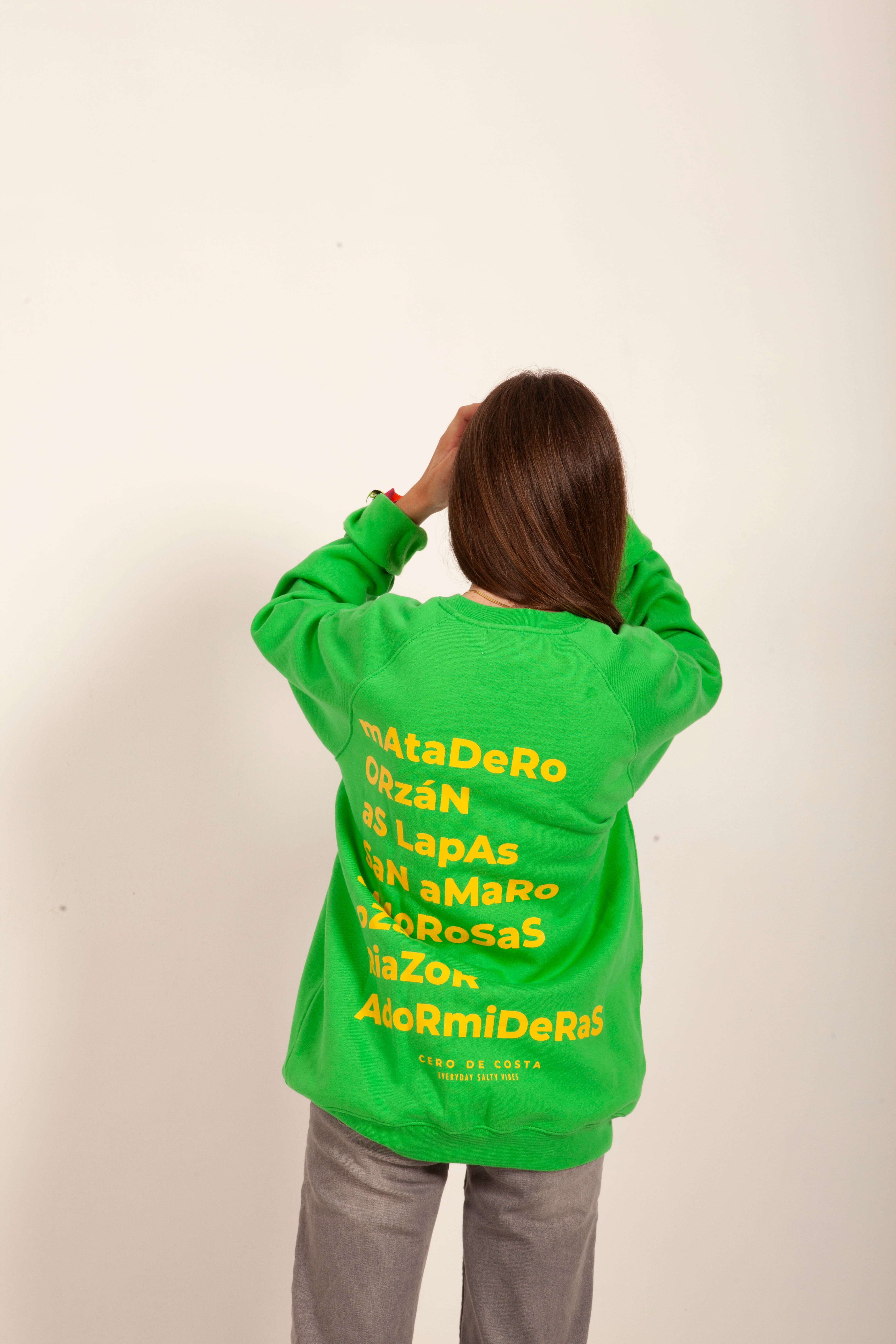 SUDADERA VERDE/AMARILLO 