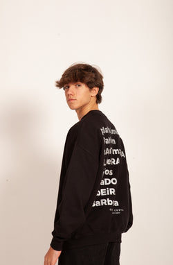 SUDADERA OVERSIZE NEGRO/PLATA "PANXÓN"