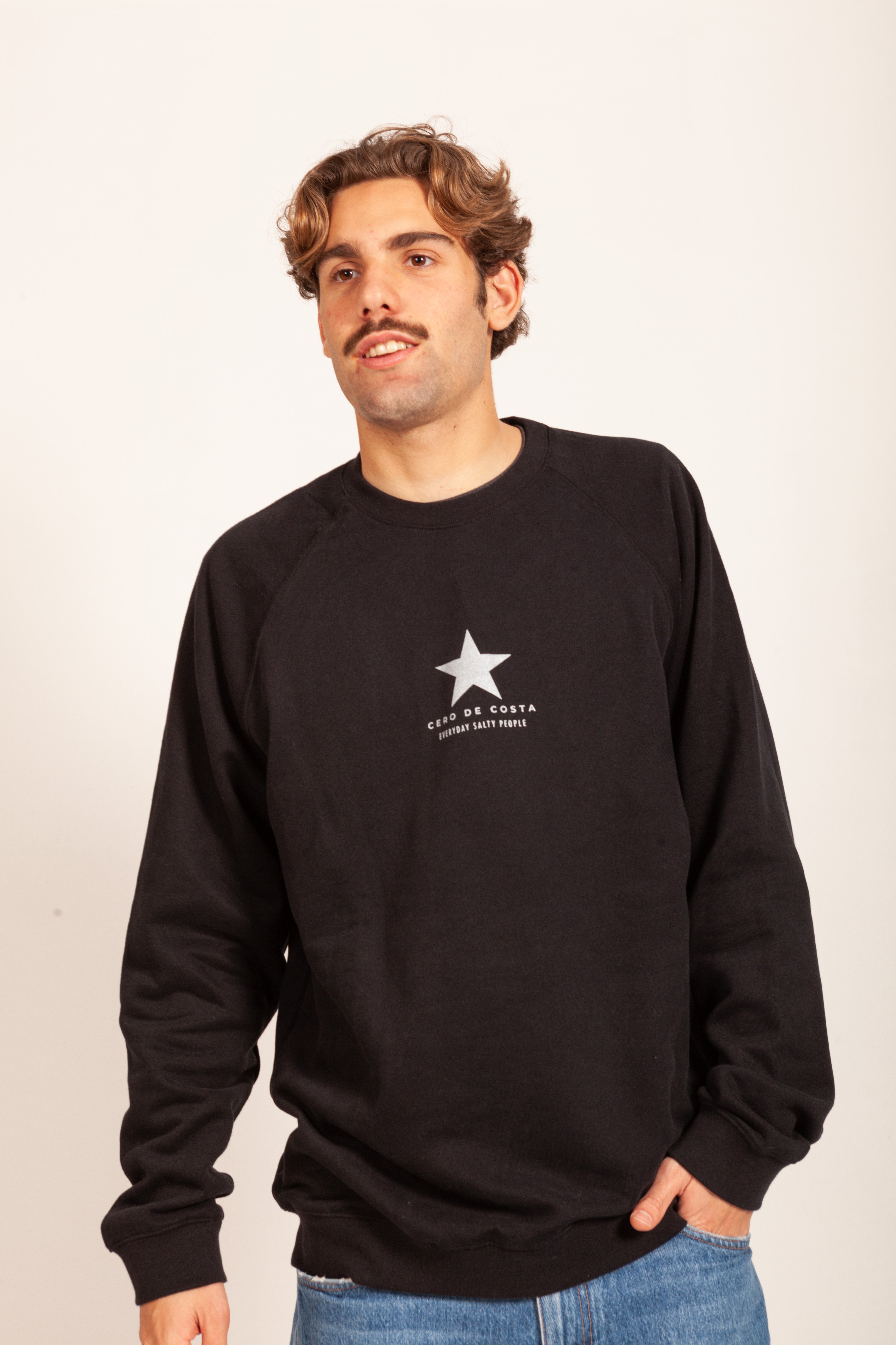 SUDADERA ESTRELLA NEGRA/PLATA PLAYAS SURF