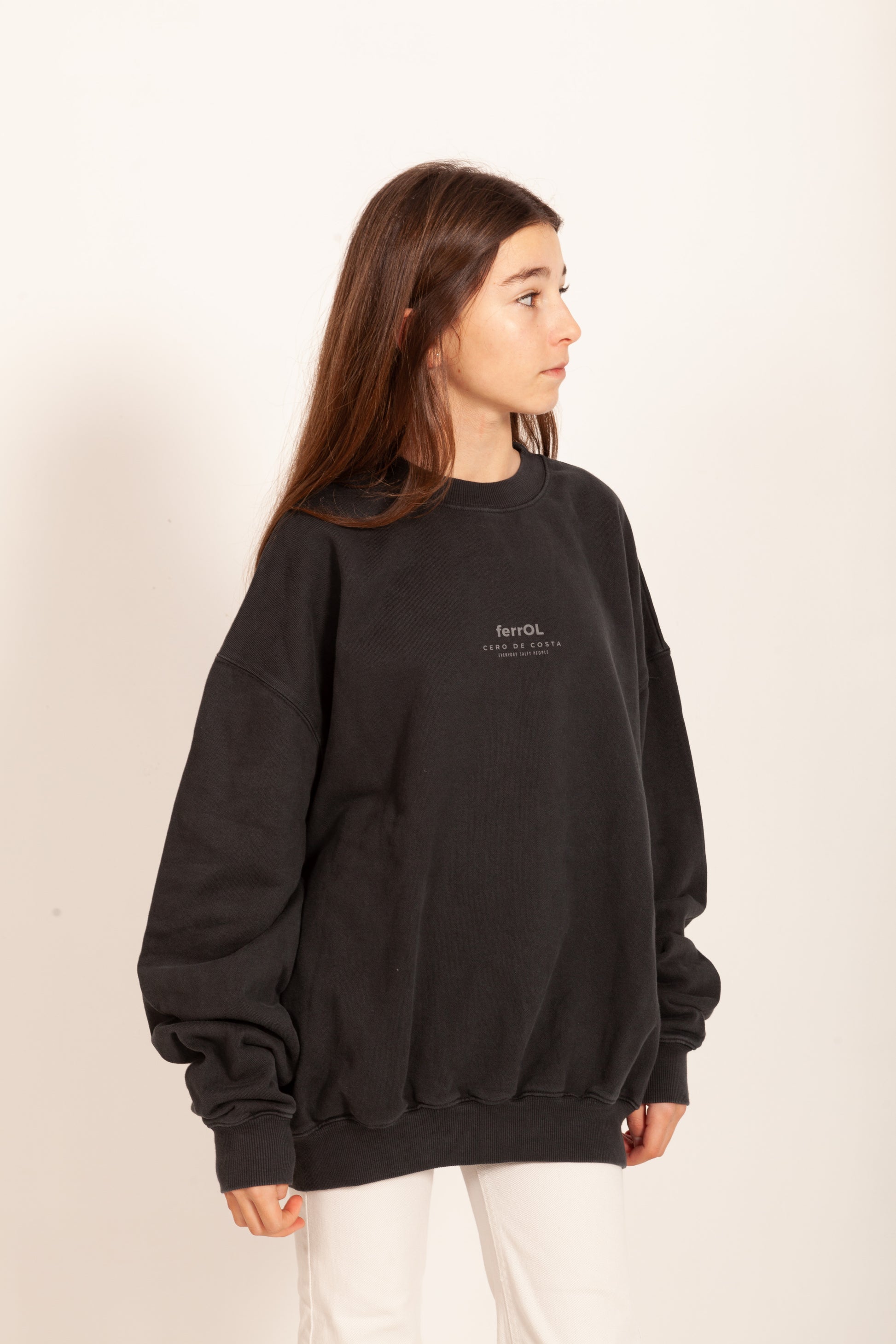 Sudadera Oversize con Capucha Negra