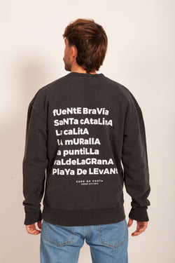 SUDADERA OVERSIZE ANTRACITA/"PUERTO DE SANTA MARÍA"