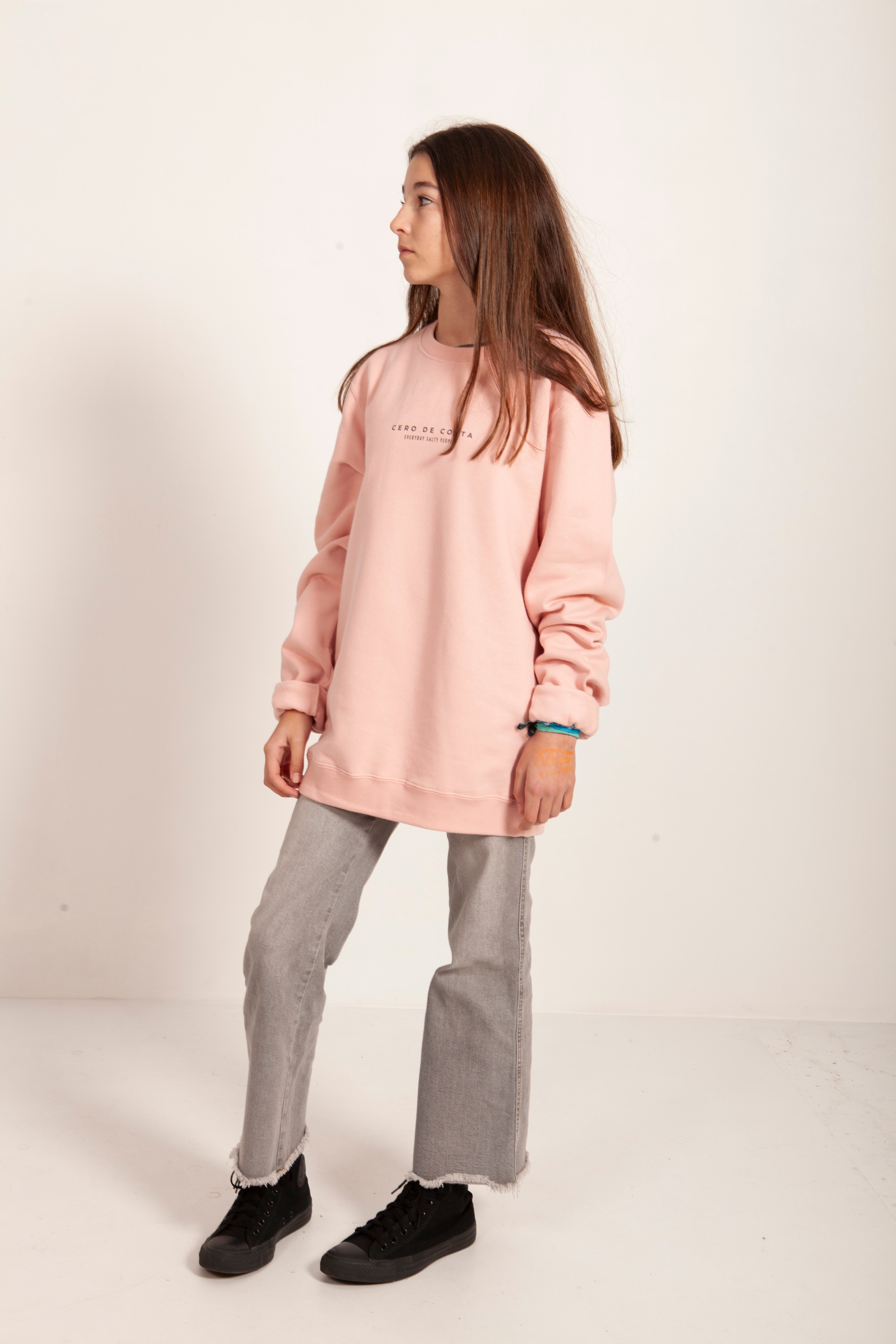 SUDADERA OVERSIZE ROSA “OOH LALA”