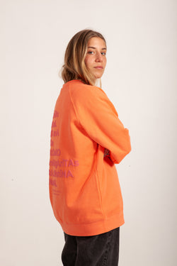 SUDADERA OVERSIZE NARANJA/ROSA FLUOR "MERA"