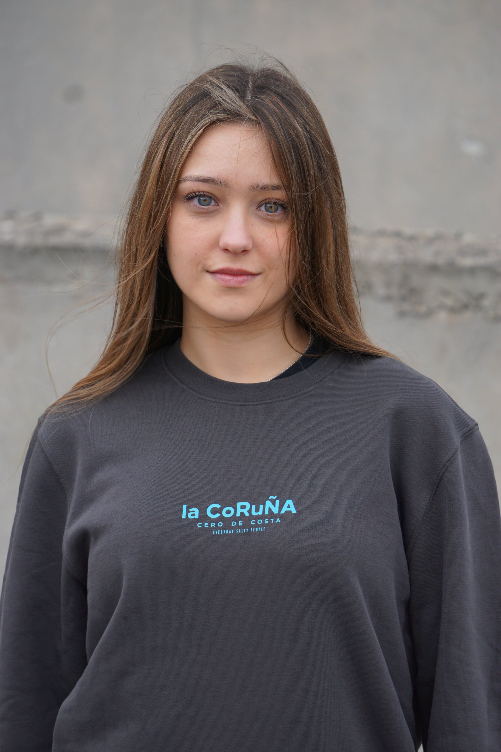 SUDADERA ANTRACITA/AZUL "LA CORUÑA" PLAYAS CIUDAD