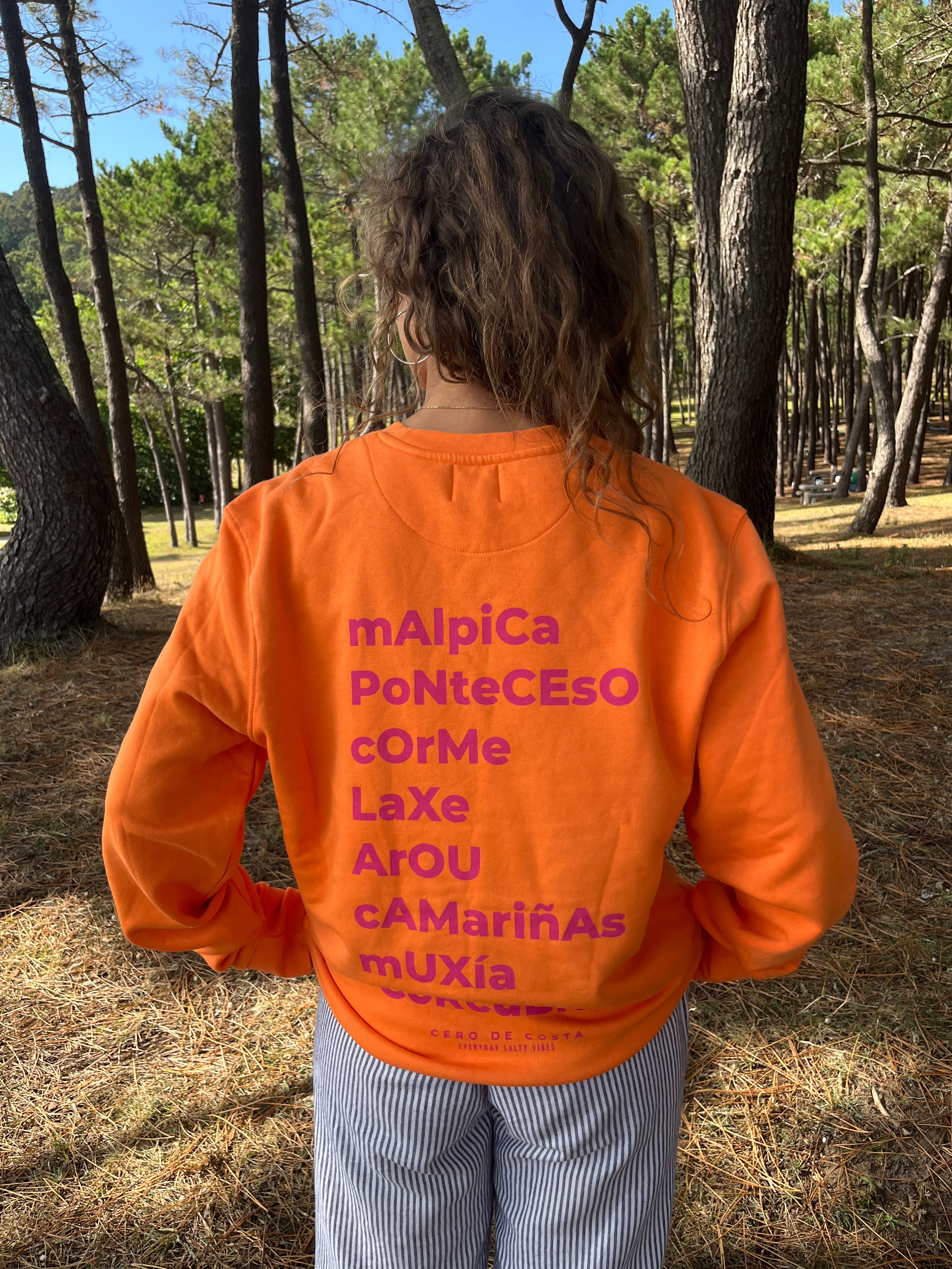 SUDADERA NARANJA/FUCSIA 