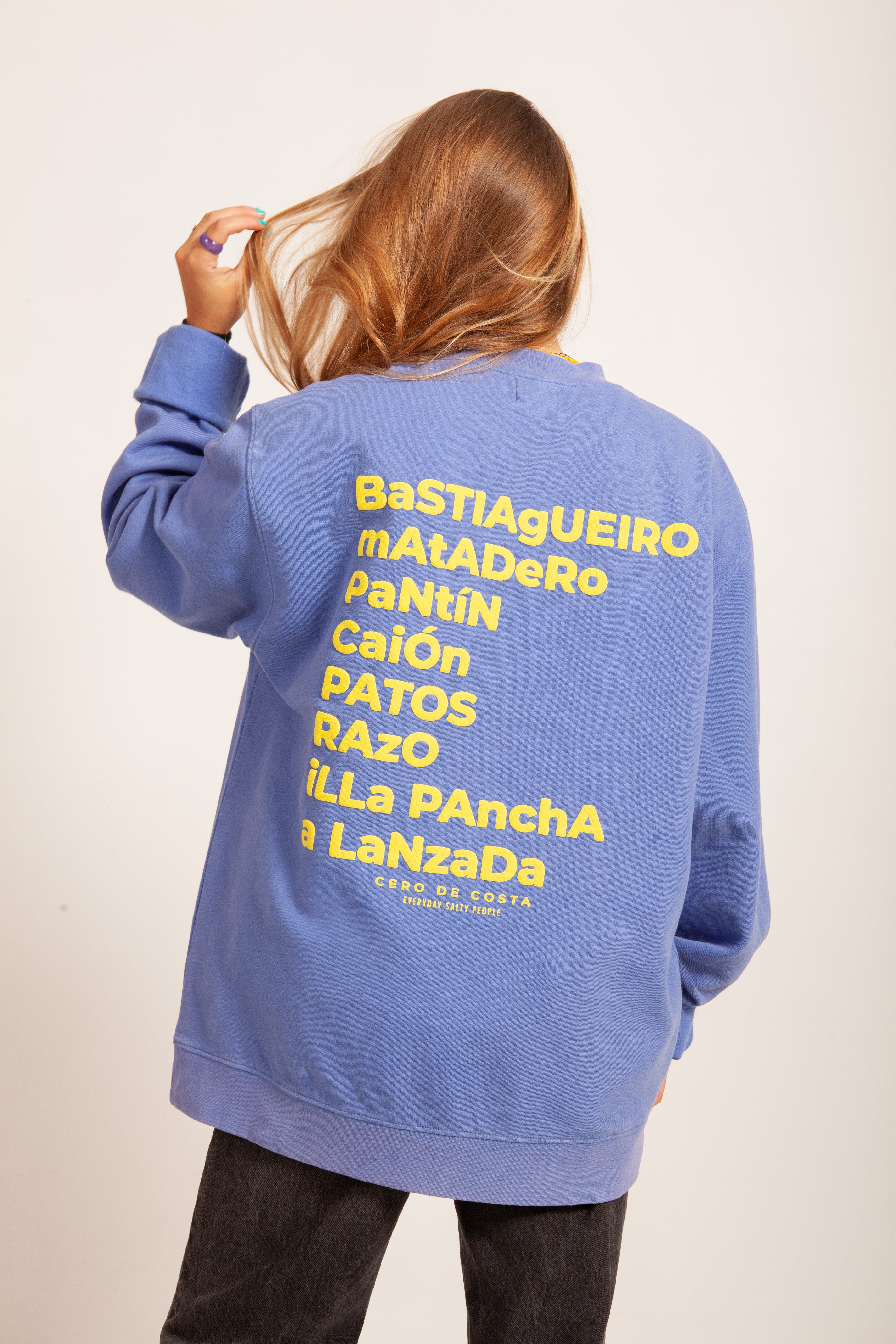 SUDADERA OVERSIZE AZUL/AMARILLO ESTRELLA