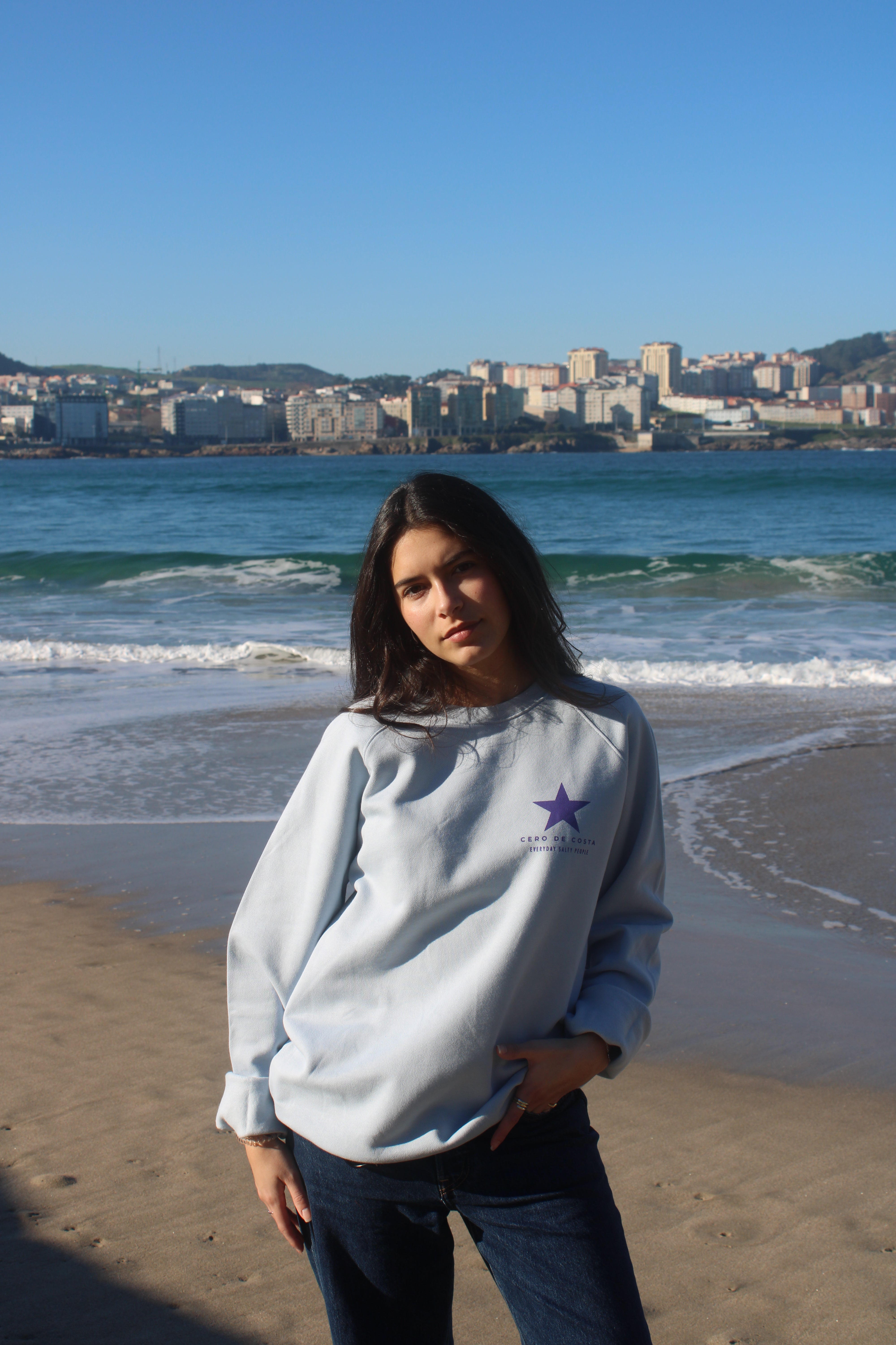 SUDADERA CELESTE/MALVA 