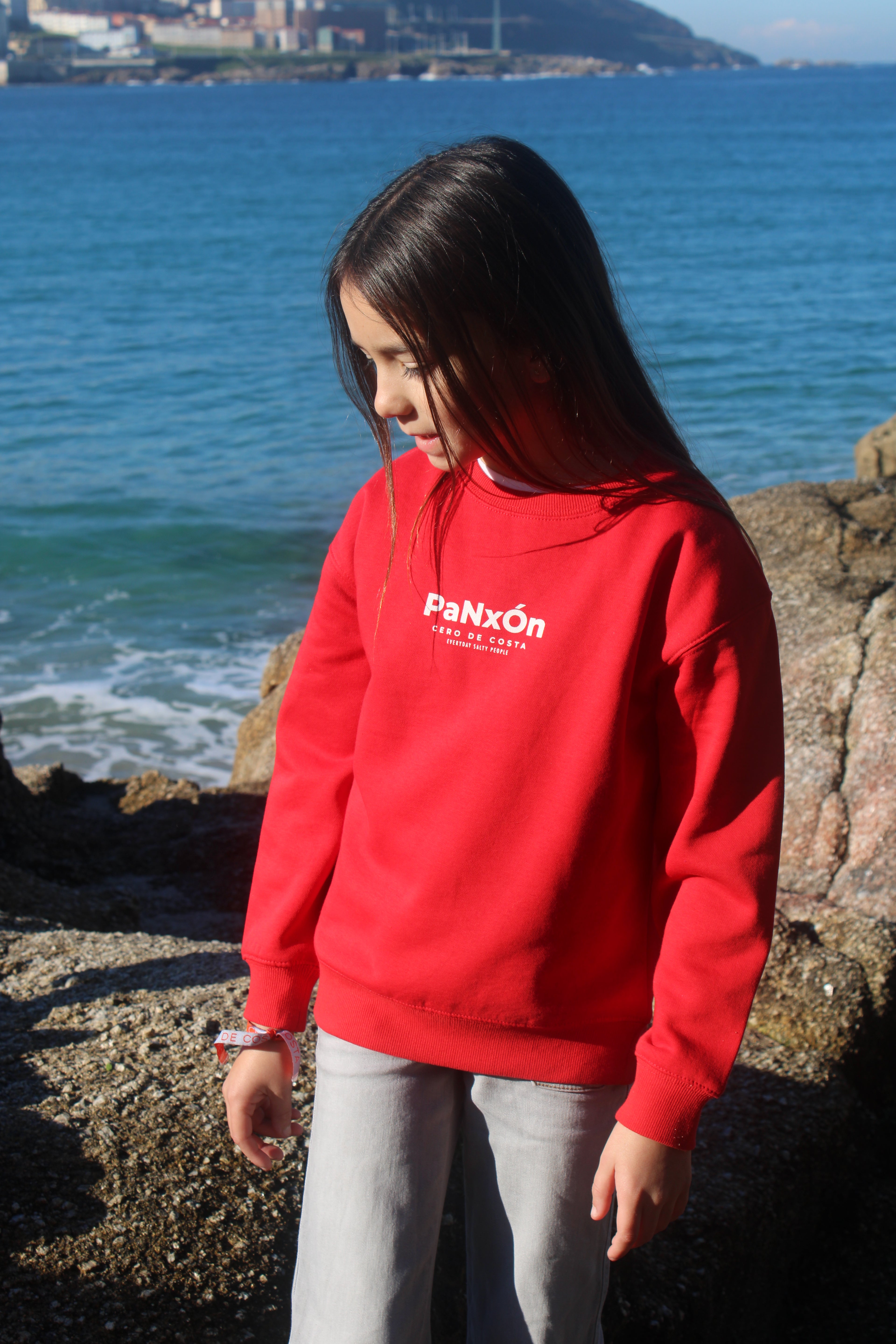 SUDADERA KIDS ROJO/BLANCO "PANXÓN"