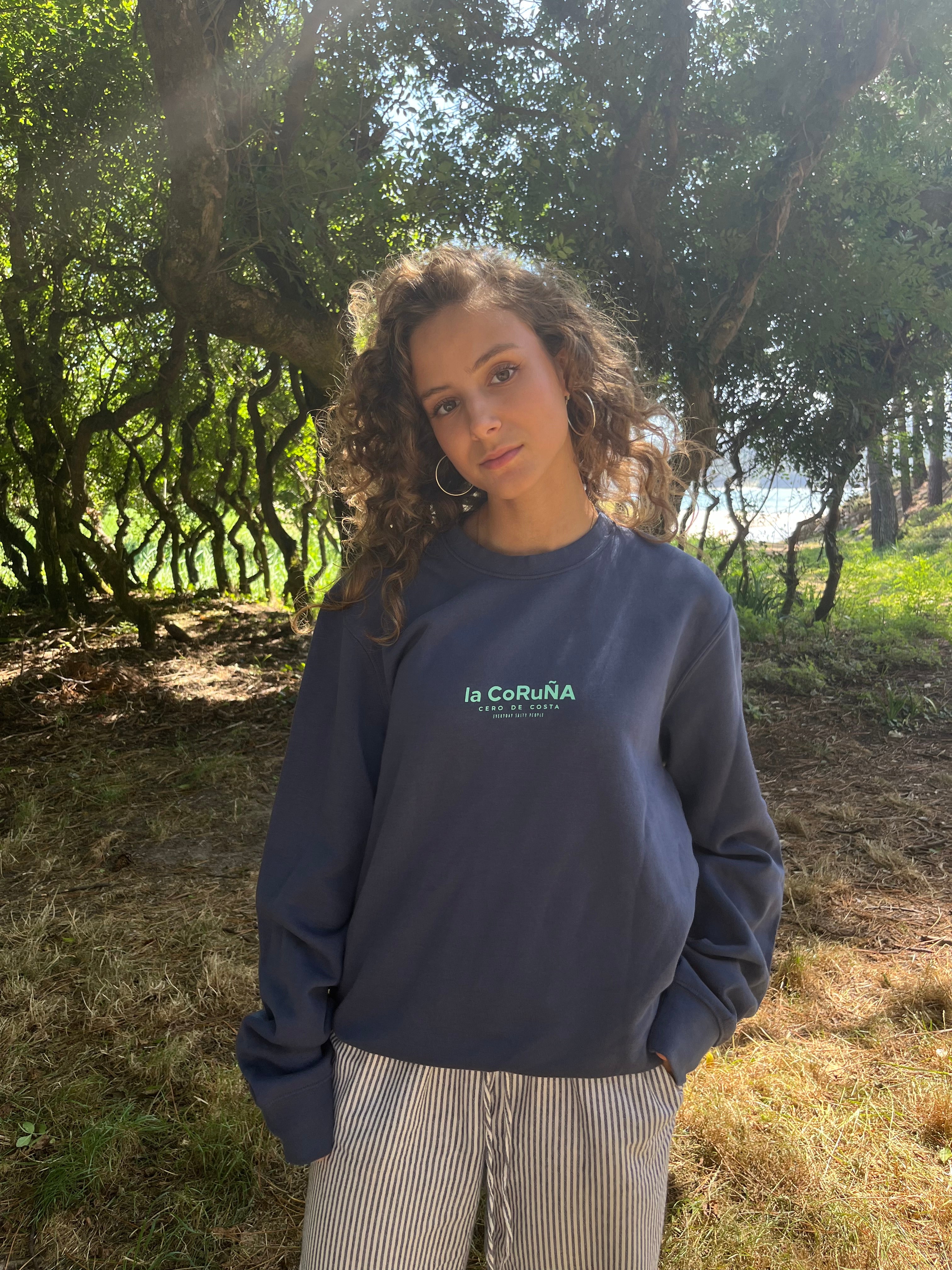 SUDADERA AZUL/VERDE AGUA 