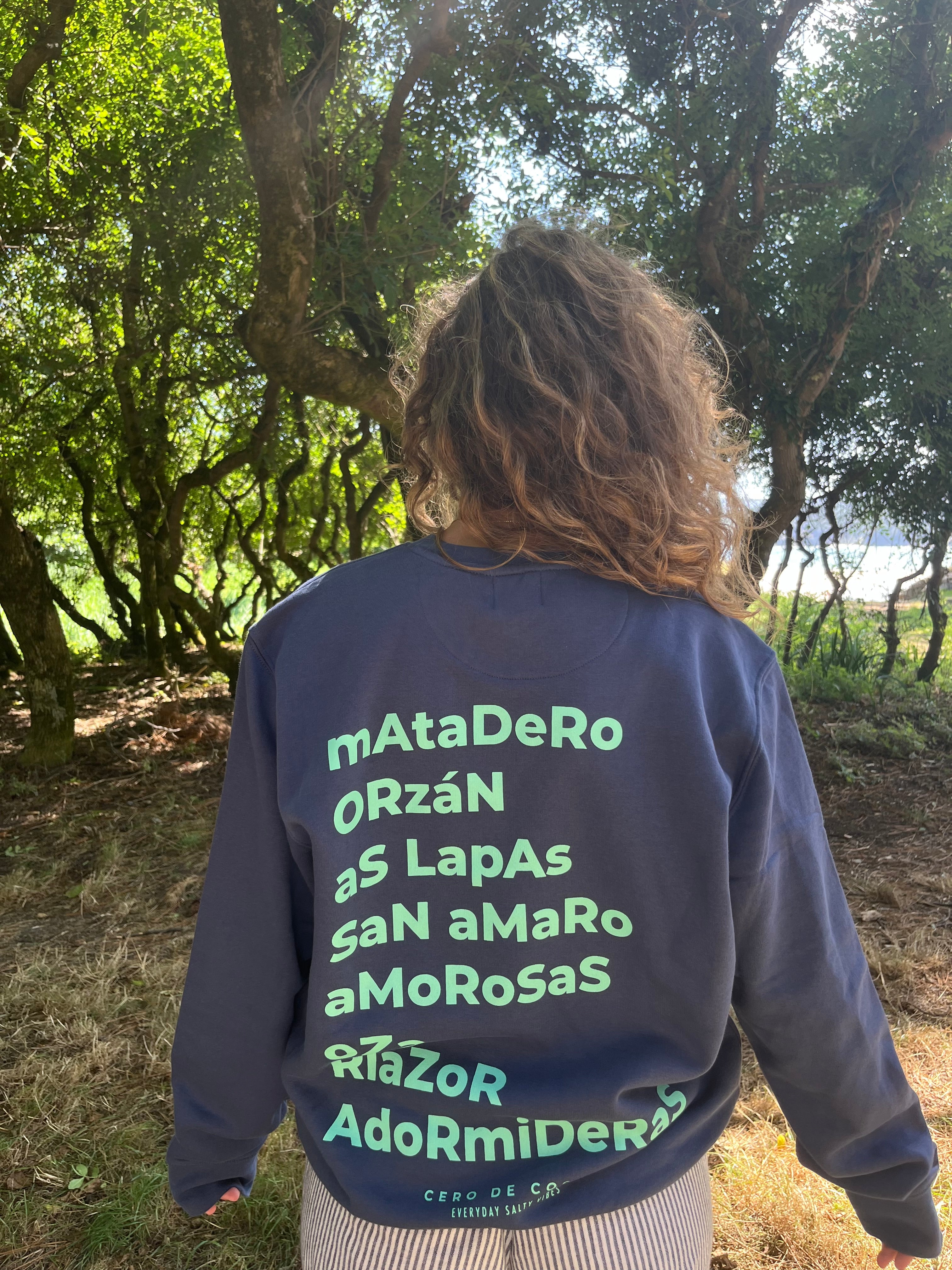 SUDADERA AZUL/VERDE AGUA 