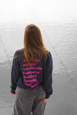 SUDADERA MARINO/FUCSIA "FERROL"