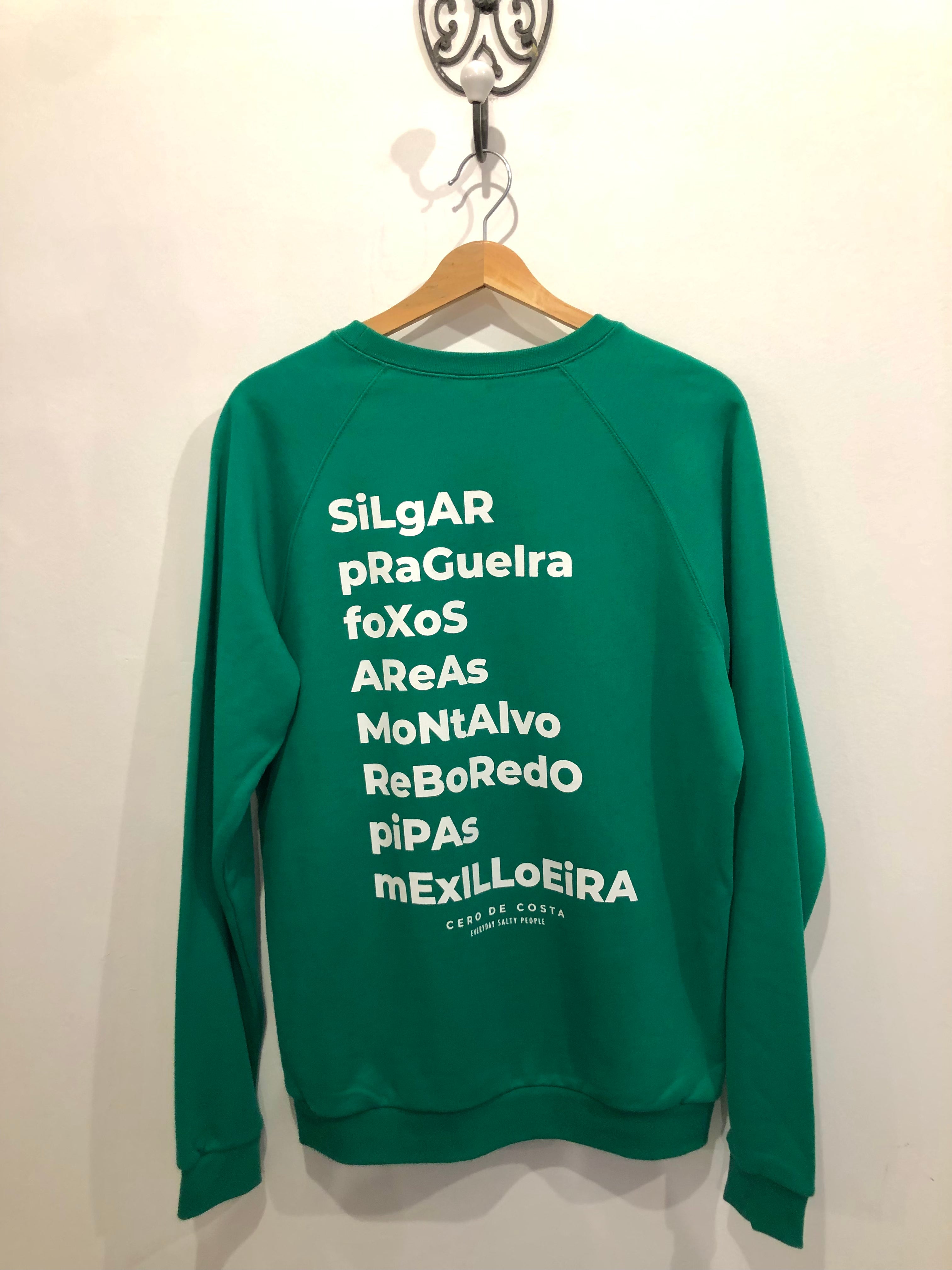 SUDADERA VERDE MENTA/BLANCO “SANXENXO”