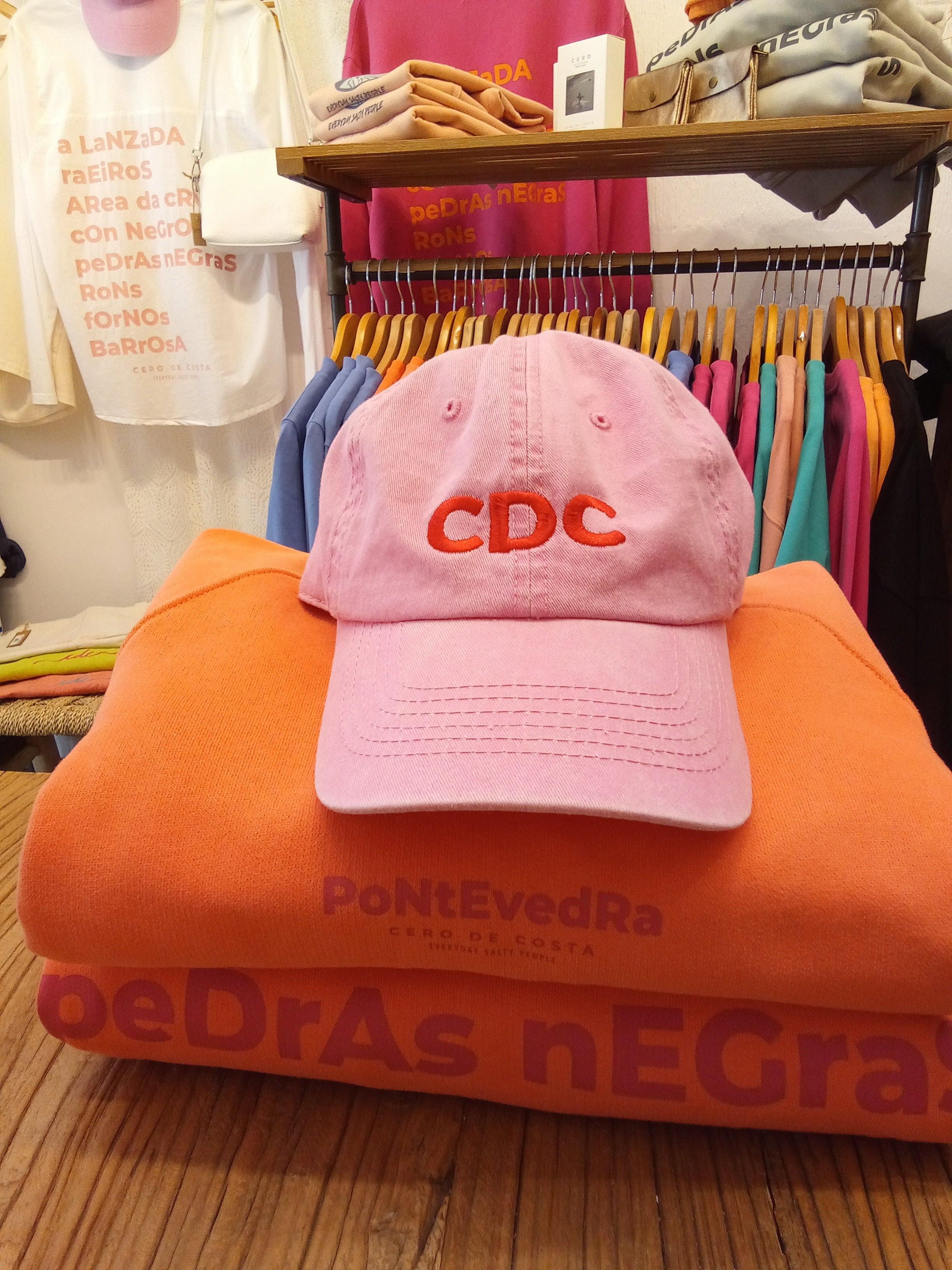 SUDADERA NARANJA/ROSA "PONTEVEDRA"