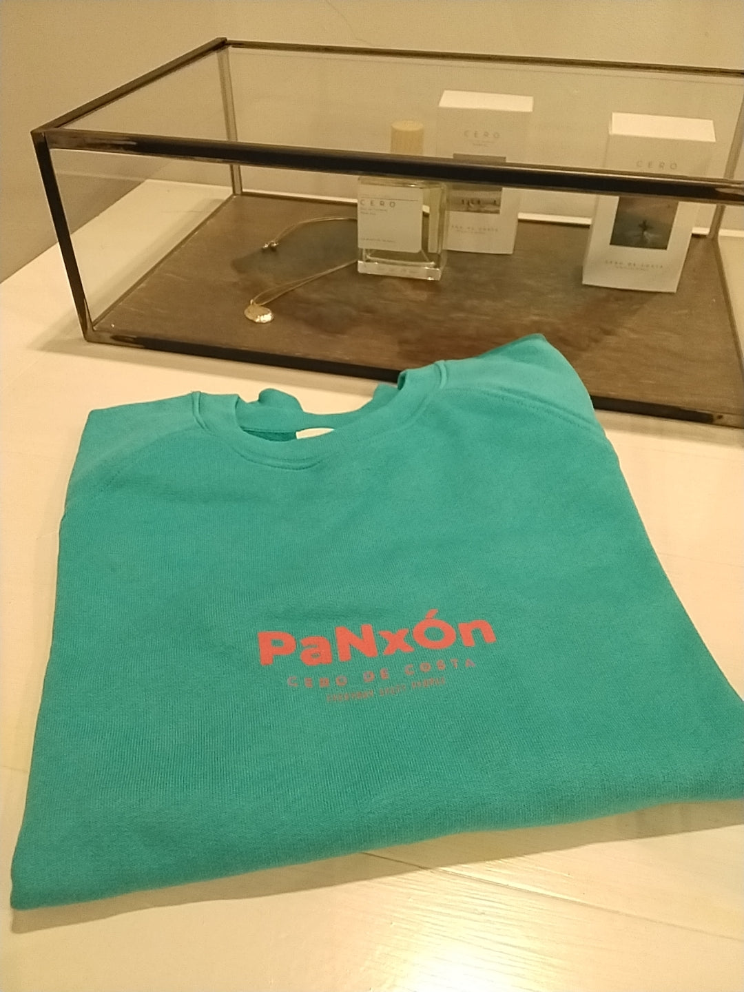 SUDADERA VERDE MENTA/FUCSIA "PANXÓN" SIN CAPUCHA